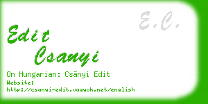 edit csanyi business card