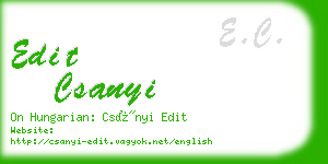 edit csanyi business card